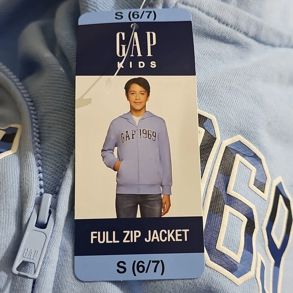 Gap Kids Full Zip French Terry Jacket Blue Size S 6-7